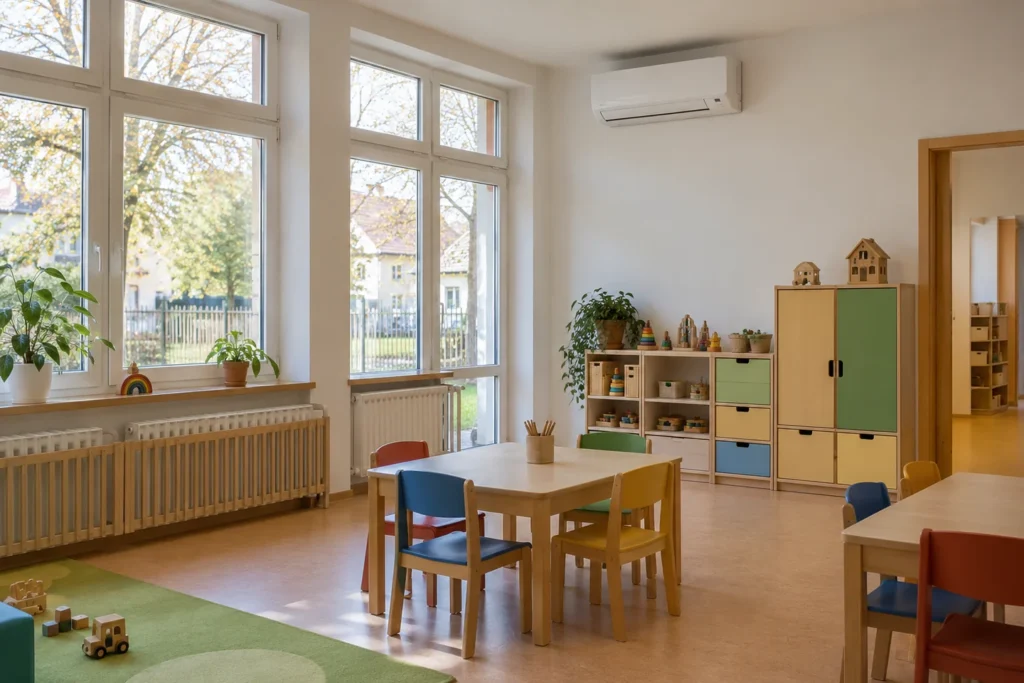 Ilmastoitu päiväkodin ryhmähuone