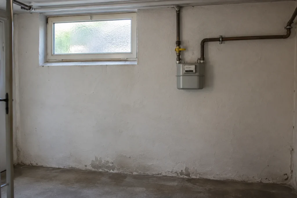Geschlossene Gaszählerinstallation in einem übersichtlichen Technikraum